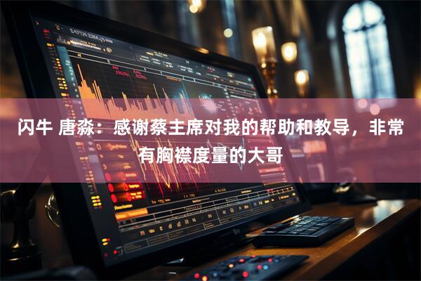 闪牛 唐淼：感谢蔡主席对我的帮助和教导，非常有胸襟度量的大哥